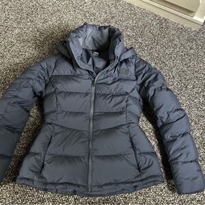 Women's Grey The North Face Puffer Jacket with removable hood Size S